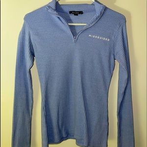 Athletic stretchy sweater misguided size 4 in us